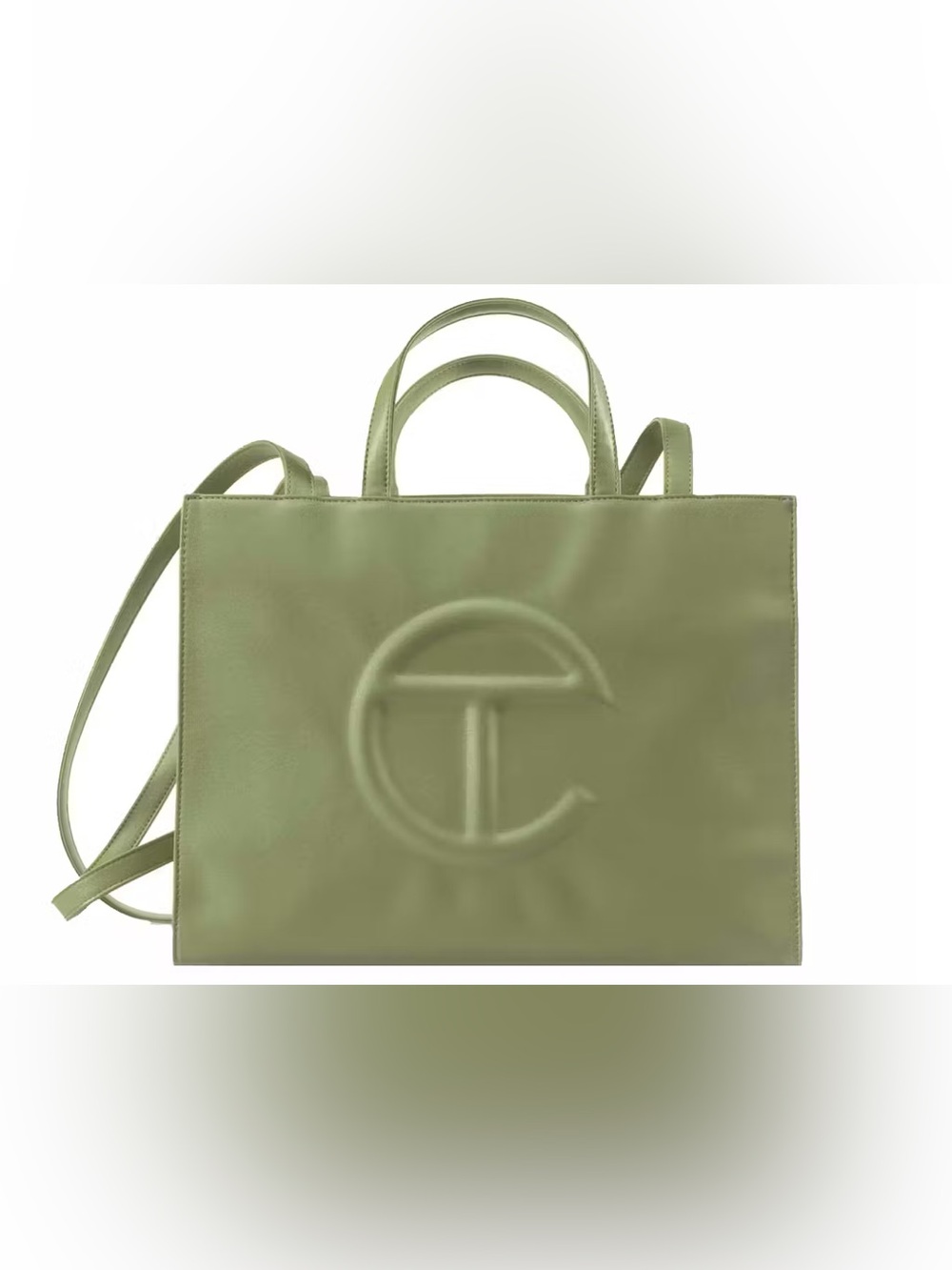 Telfar Medium Drab Tote with Embossed Logo